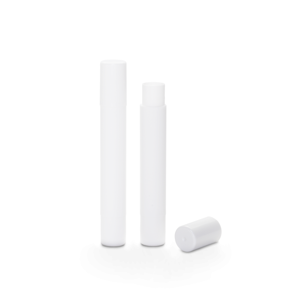 White micro stick container over a transparent background