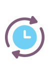 graphic of a clock with arrows surrounding it indicating a